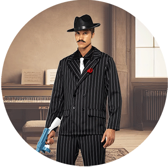 Flapper top costume male