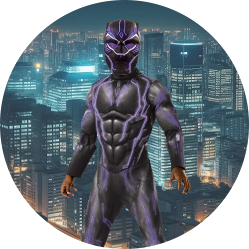 Licensed Black Panther Fancy Dress Costumes