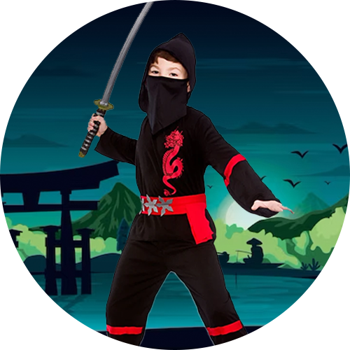 Elite Assassin Ninja Warrior Martial Arts Fancy Dress Up Halloween Adult  Costume