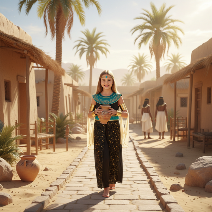 Girls Cleopatra Egyptian Historical Costume