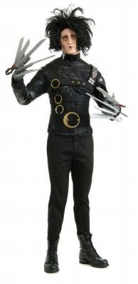 Edward Scissorhands Men's Fancy Dress Costume + Make Up