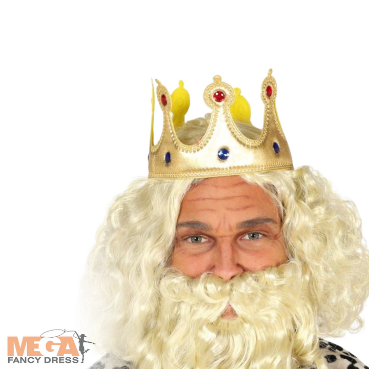 Adults King Crown Royal Christmas Fancy Dress Costume Accessory