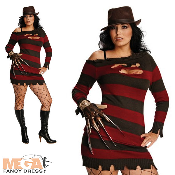 Ms Freddy Krueger Plus Size Halloween Costume