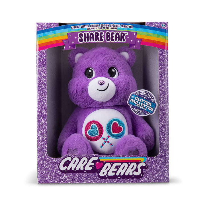 35cm Glitter Cheer Share Bear Boxed