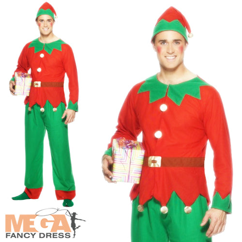 Adult's Festive Christmas Elf Fancy Dress Costume – Mega Fancy Dress UK