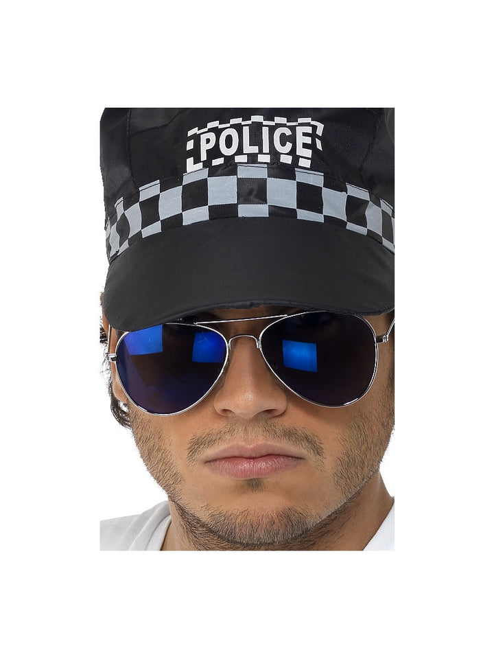 Aviator Specs Blue Mirror Costume Accessory