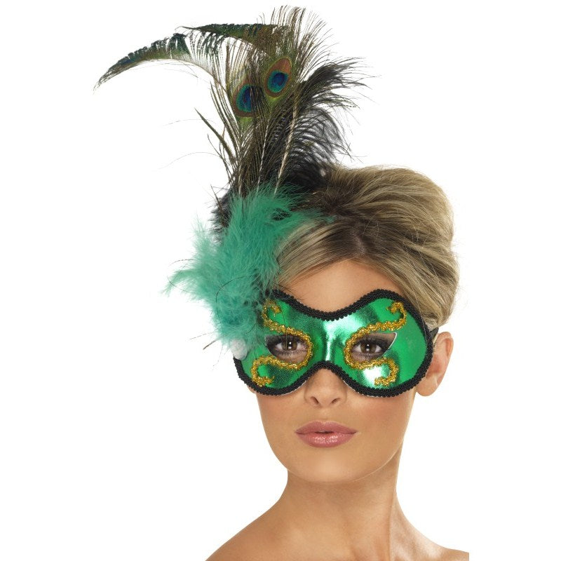 Emerald Peacock Eye Mask