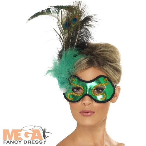 Emerald Peacock Eye Mask