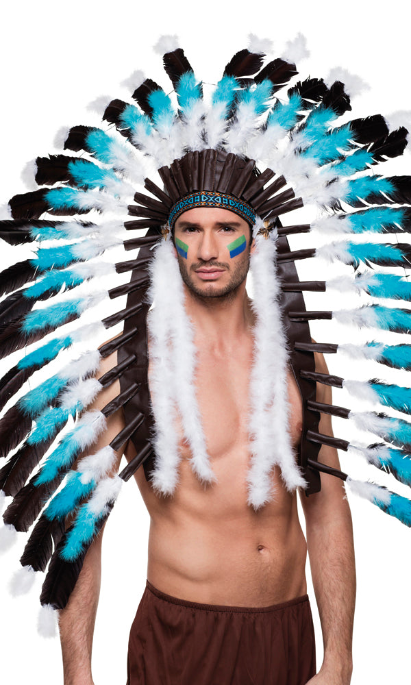 Indian Snow Wolf Headdress Costume Accessory