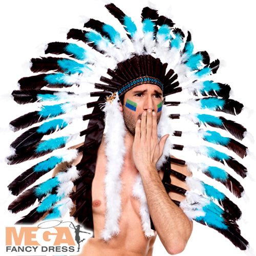 Indian Snow Wolf Headdress Costume Accessory