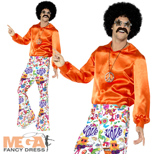 1960s Groovy Flared Trousers Men's Fashion – Mega Fancy Dress UK