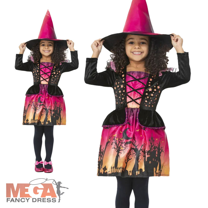 Girls Sunset Witch Costume
