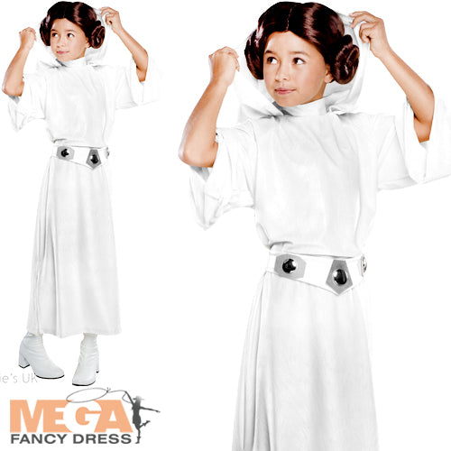 Deluxe Princess Leia Girls Star Wars Costume