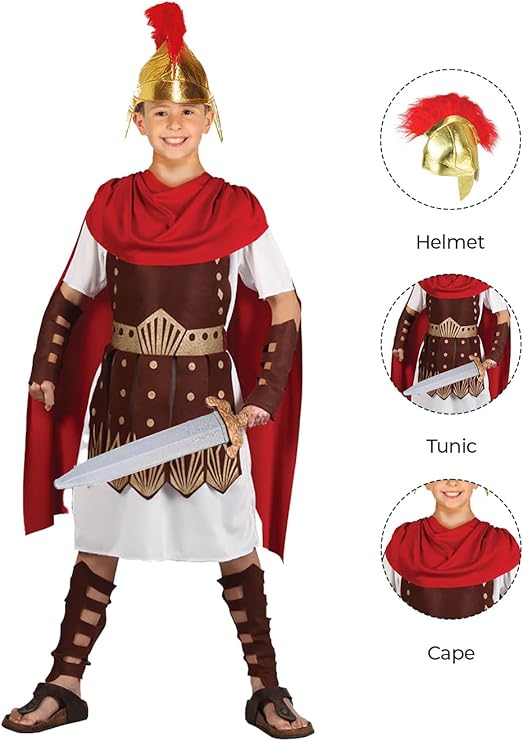 Boys Roman Centurion Fancy Dress Costume