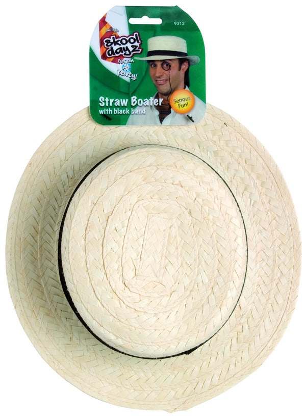 Straw Boater Hat Costume Accessory