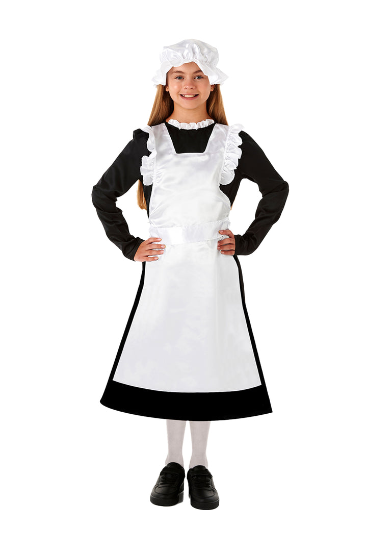Victorian Girl Kids Maid Fancy Dress Costume