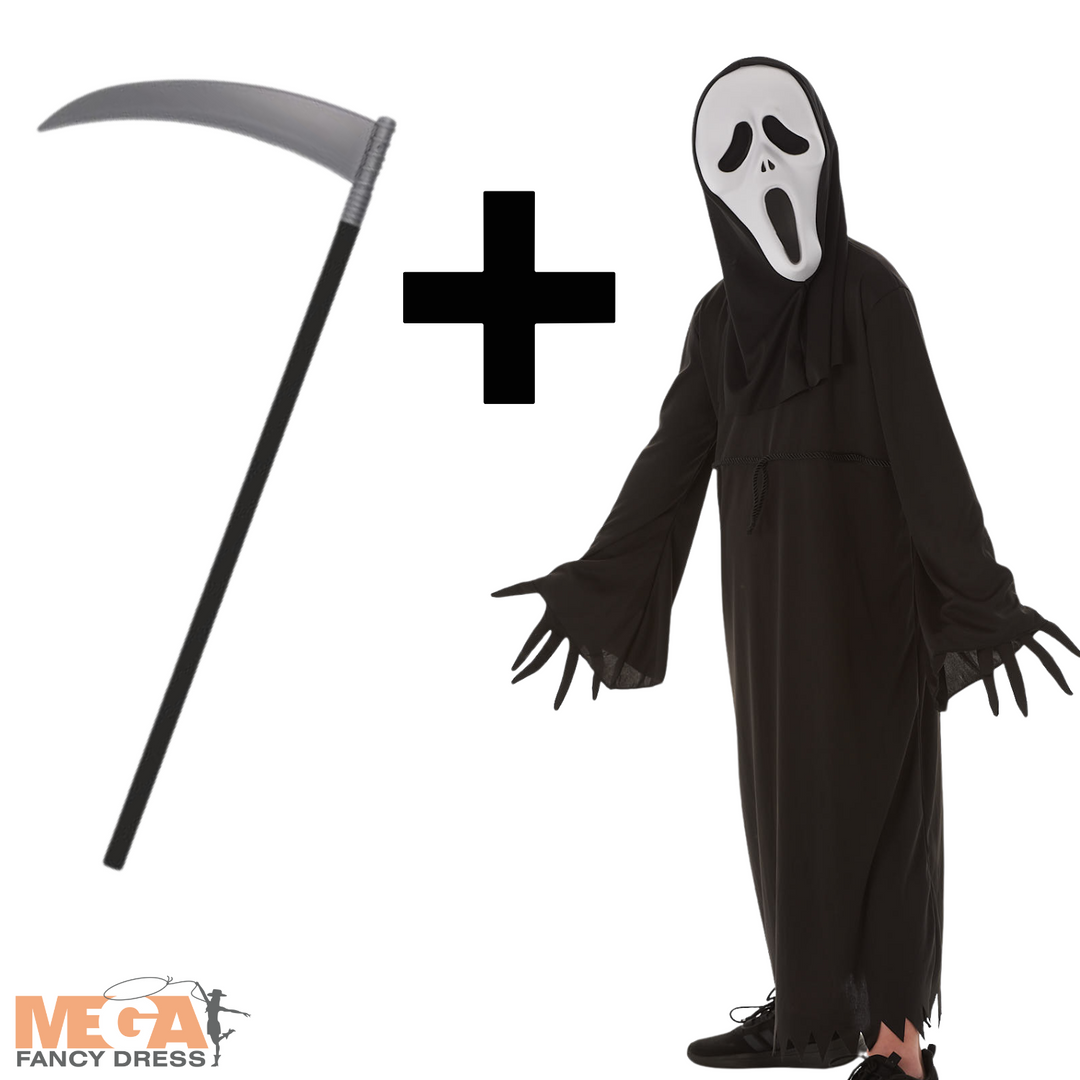 Boys Howling Reaper Costume + Scythe