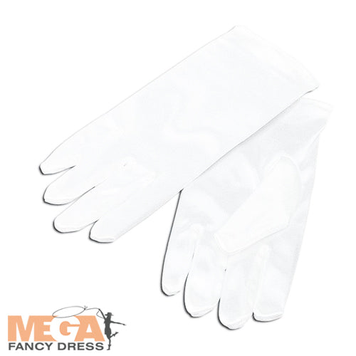 Kids White Gloves Costume Accessory