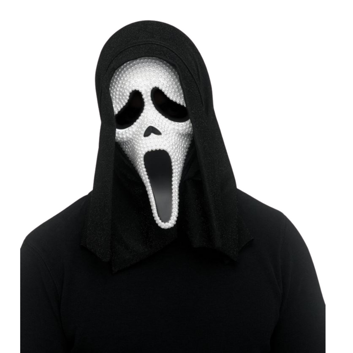 Licesned GhostFace Pearl Mask Halloween Costume Accessory