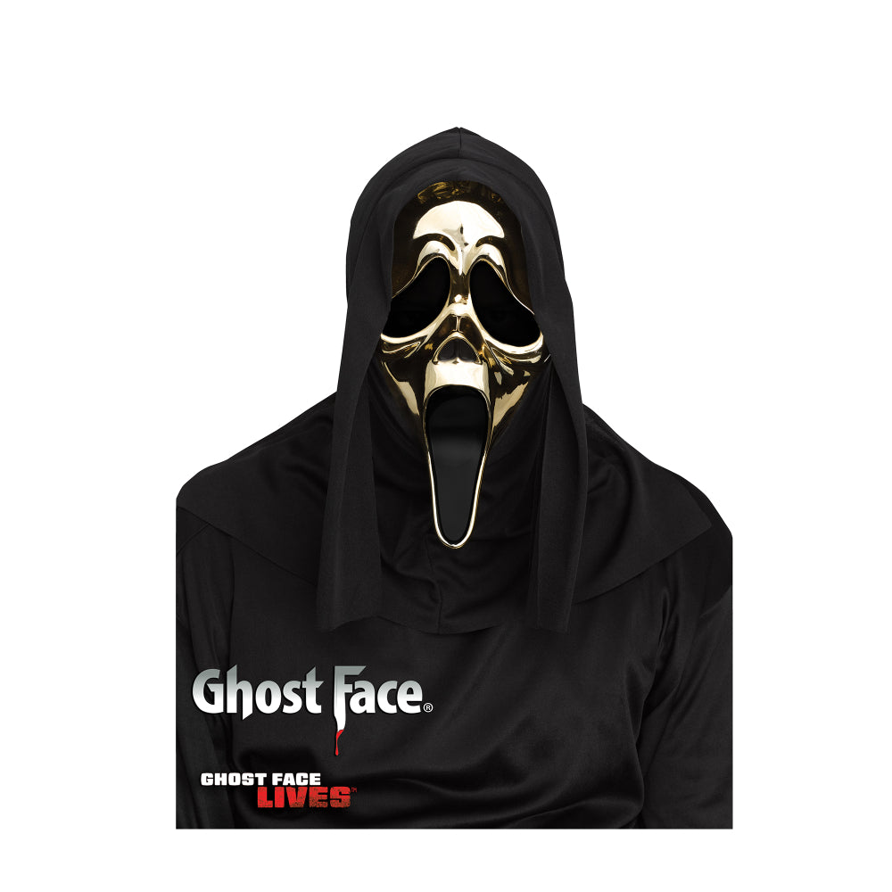 GhostFace Scream Golden Metallic Halloween Horror Mask