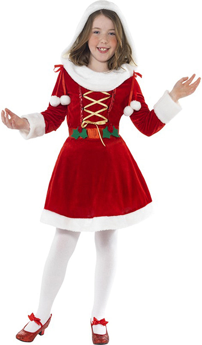 Kids Miss Santa Christmas Fancy Dress Costume