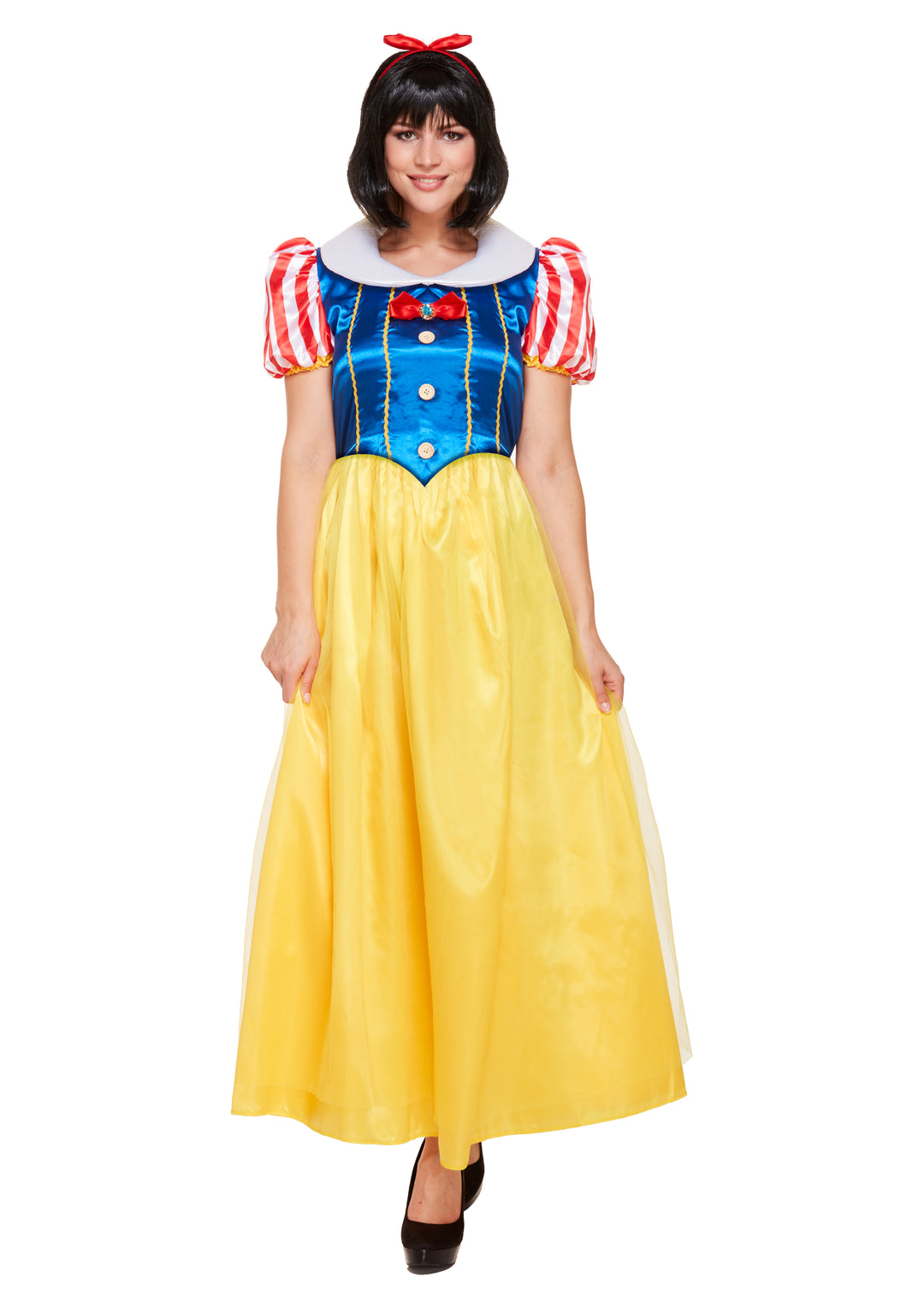 Ladies Snow White Fairytale Halloween Fancy Dress Costumes,