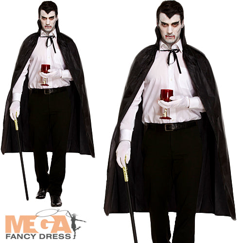 Black Cape Adults Costume