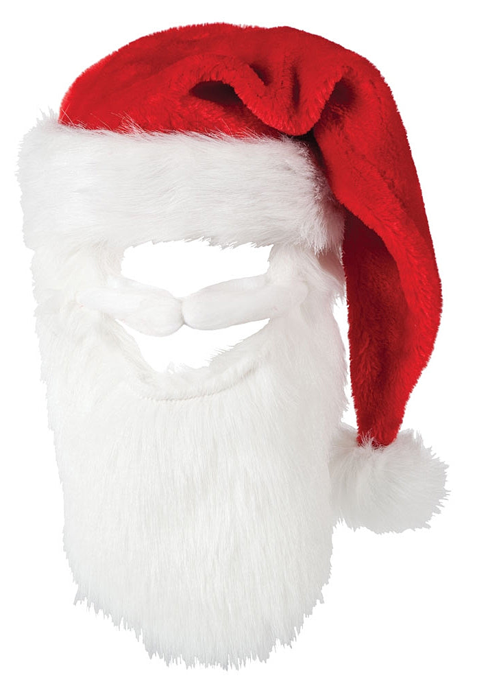 Deluxe Santa Hat with Moustache & Beard