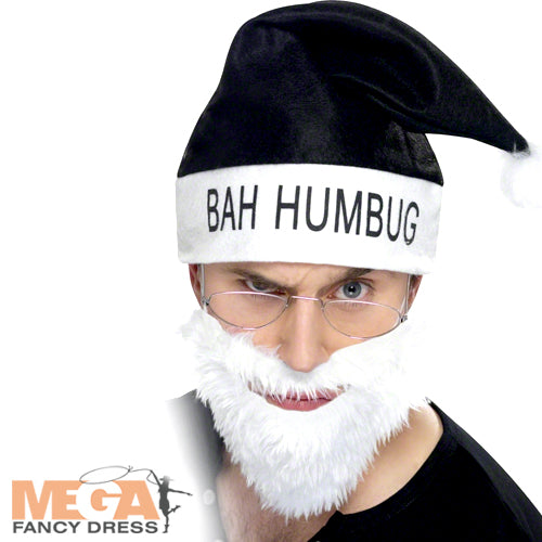 Bah Humbug Hat and Beard Christmas Set