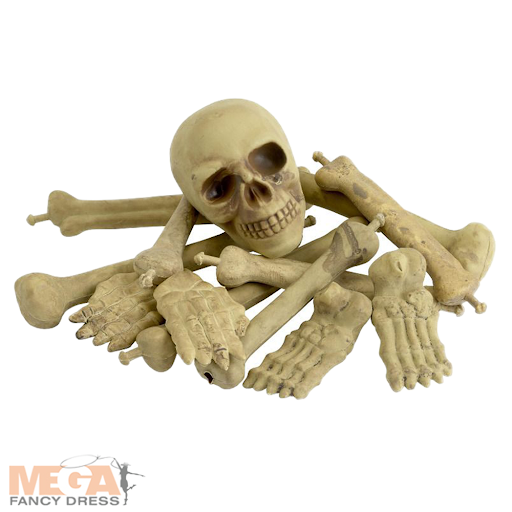 Bag of Bones + Skull Halloween Decoration