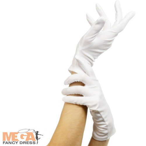 Gloves White Long 52cm Adult Costume Accessory
