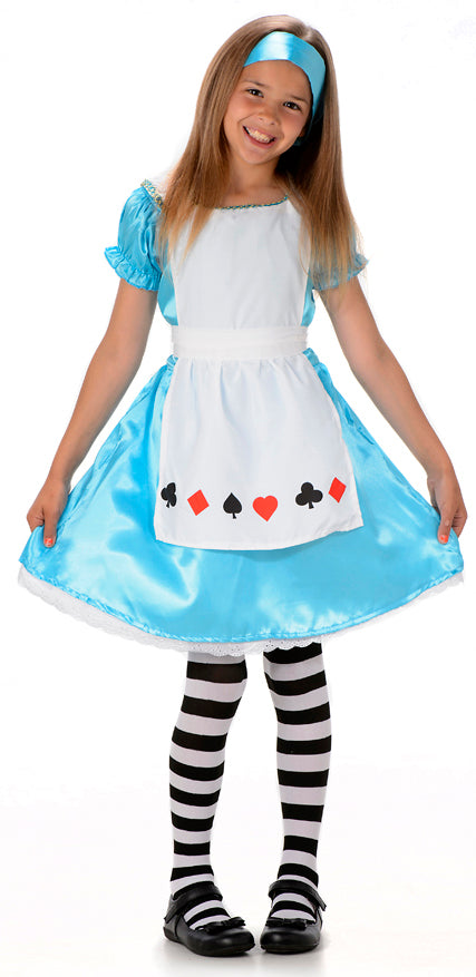 Girls Alice Wonderland Fairy Tale World Book Day Fancy Dress Costume