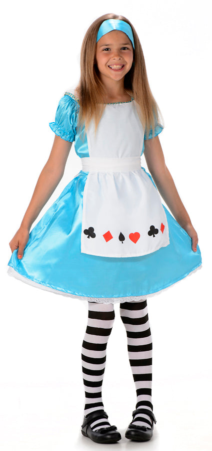 Girls Alice Wonderland Fairy Tale World Book Day Fancy Dress Costume