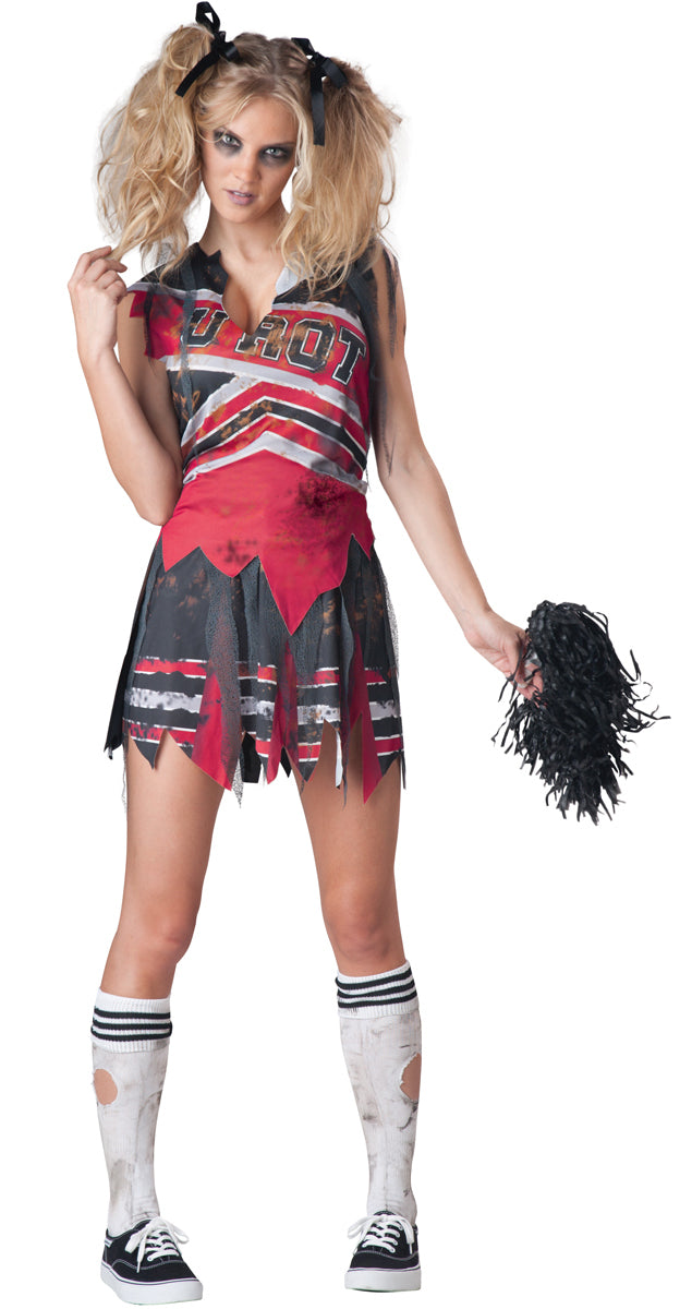 Spiritless Cheerleader Ladies Costume Horror Fancy Dress