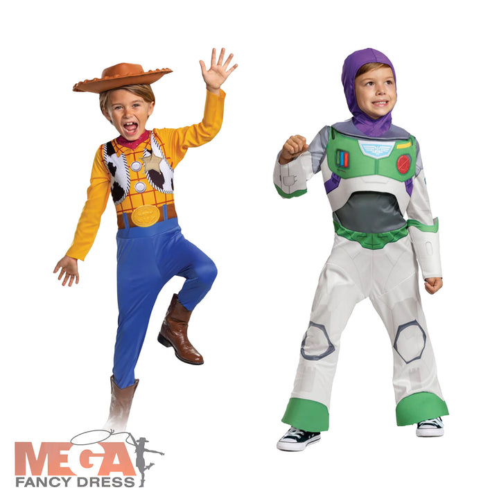 Licensed Kids Disney Toy Story Woody & Buzz Fancy Dress Costumes