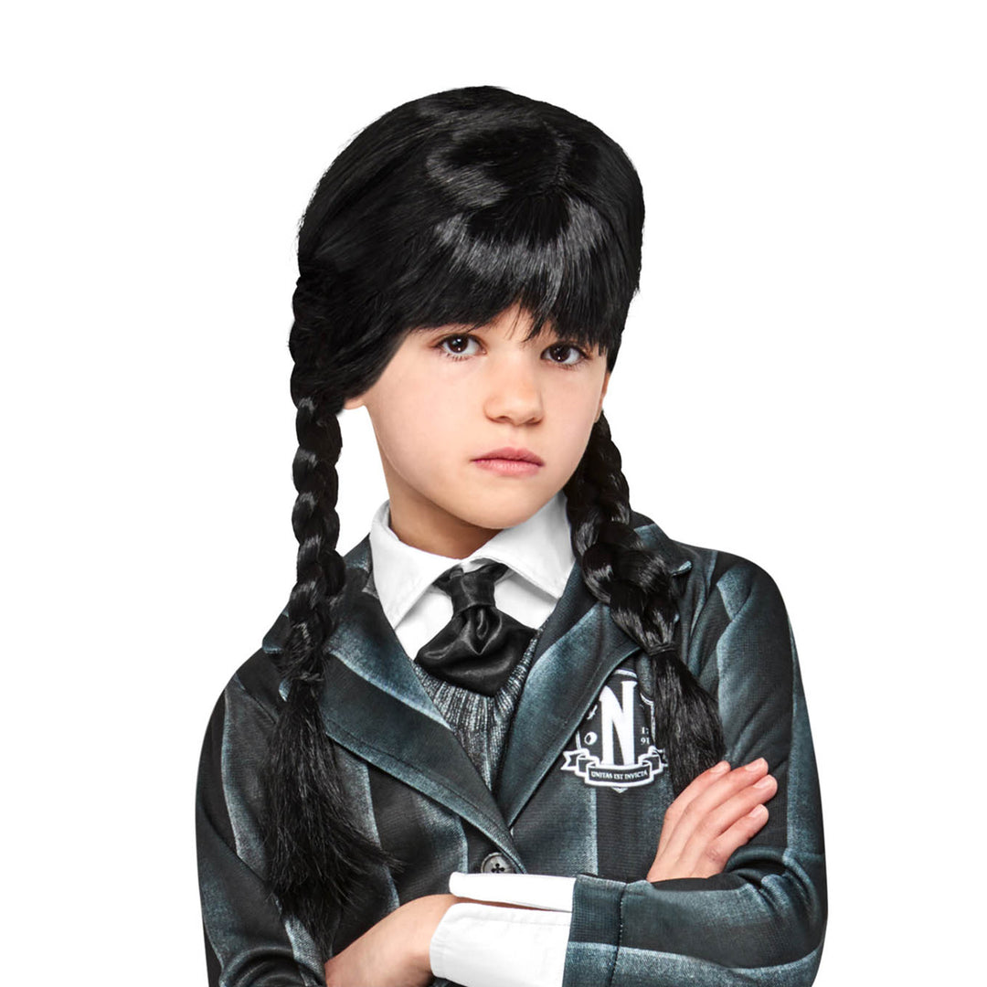 Licensed Wednesday Addams Girls Wig