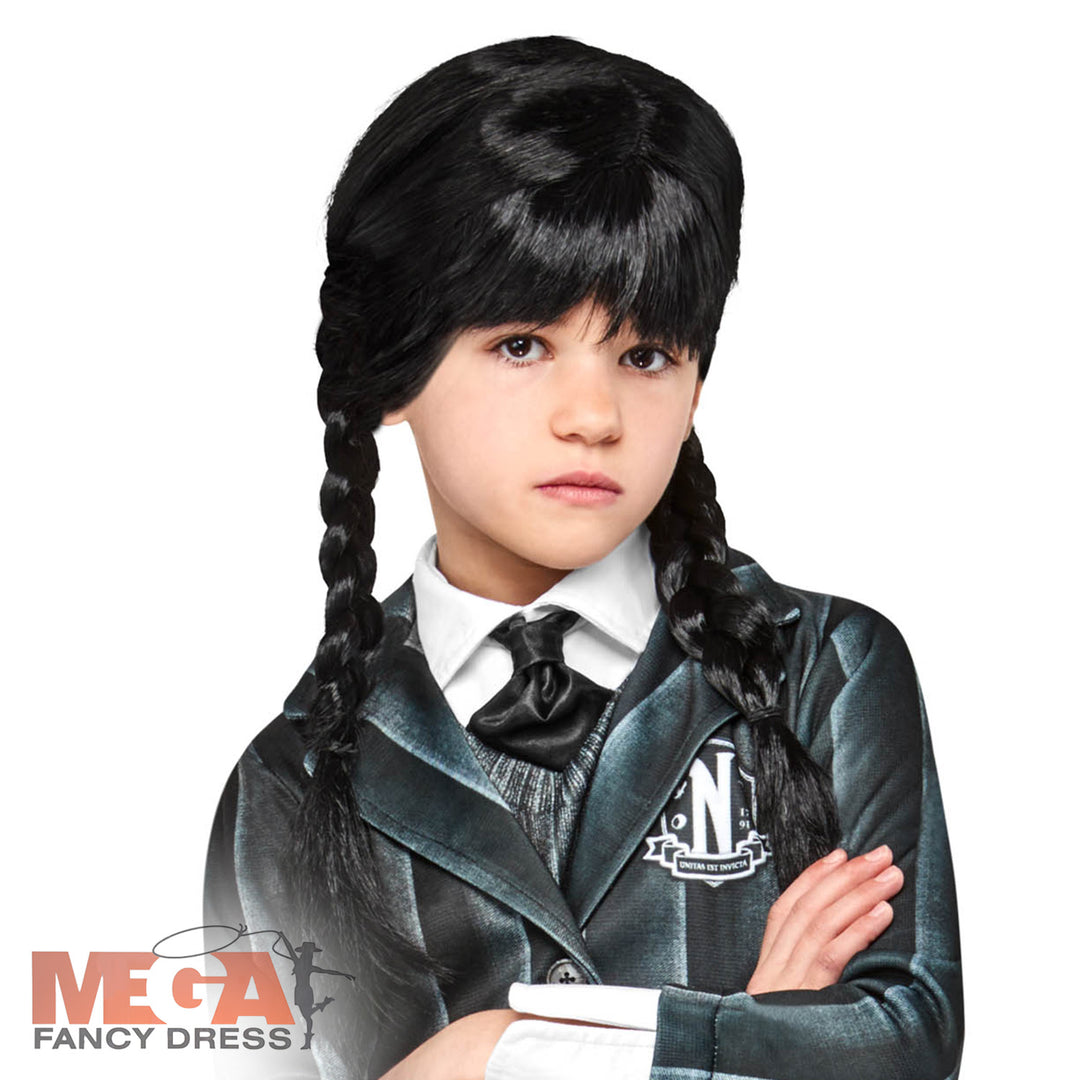 Licensed Wednesday Addams Girls Wig