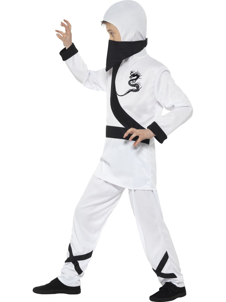 White Ninja Assassin Girls Costume Ninja Fancy Dress
