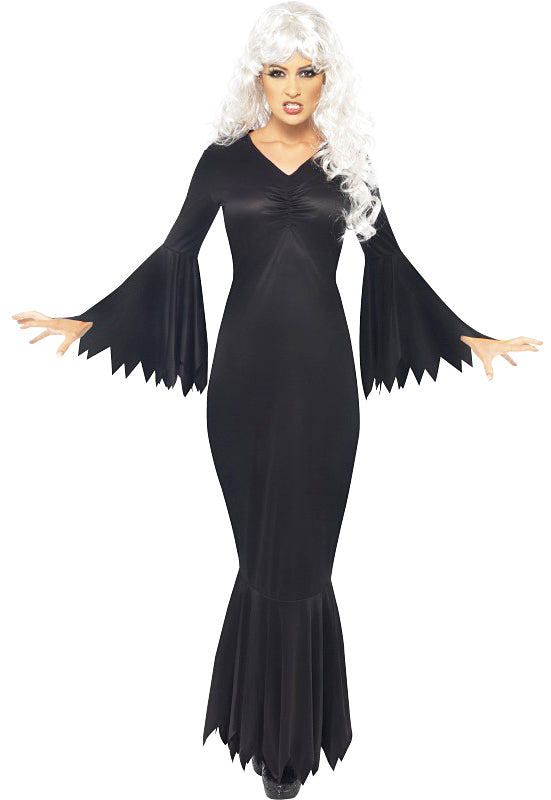 Ladies Midnight Vamp Costume Gothic Fancy Dress