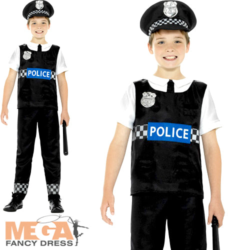 Boys Cop Policeman Officer Uniform Costume