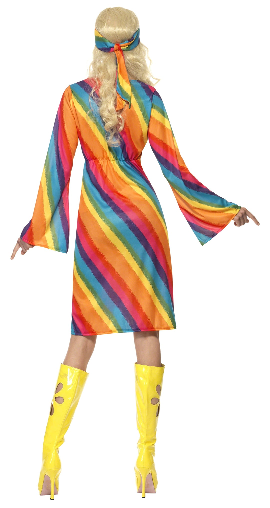 Ladies 60s Rainbow Hippie 70s Groovy Hippy Costume