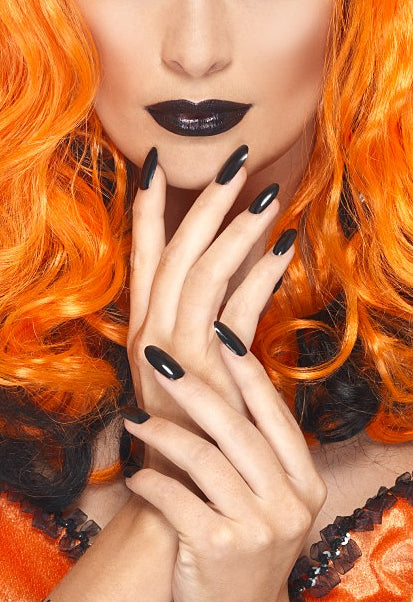 Black Nail Polish & Lipstick