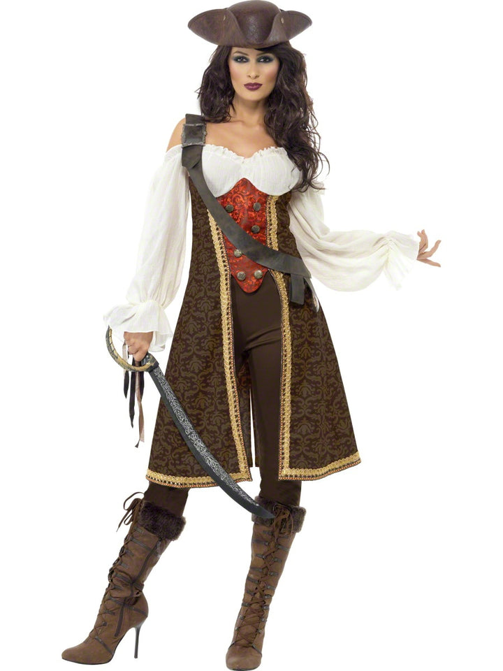 Women's Pirate Wench High Seas Fancy Dress Costume