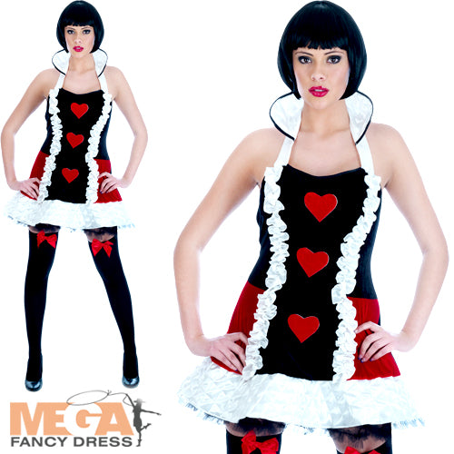 Women's Queen of Hearts Fairy Tale Fancy Dress Costume