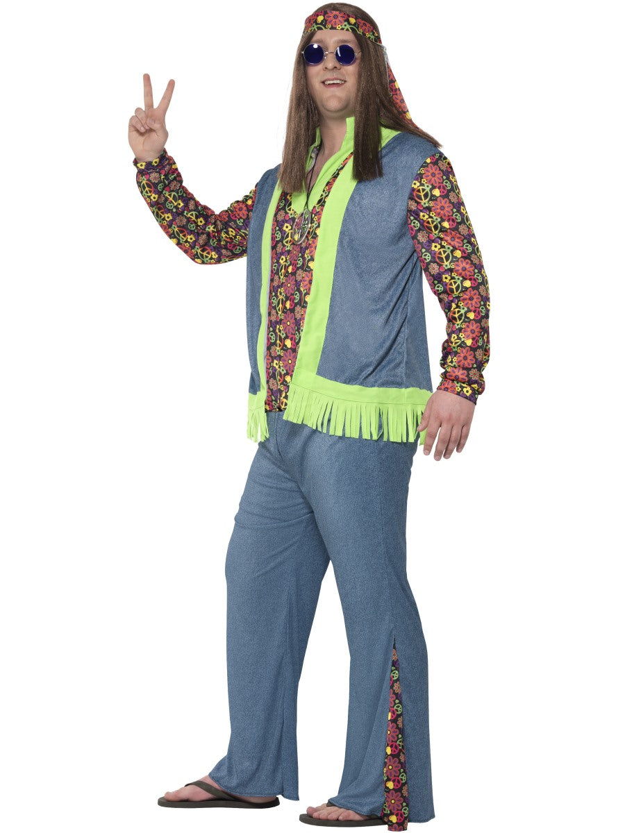 Men's Hippie 1960s 1970s Groovy Peace Costume