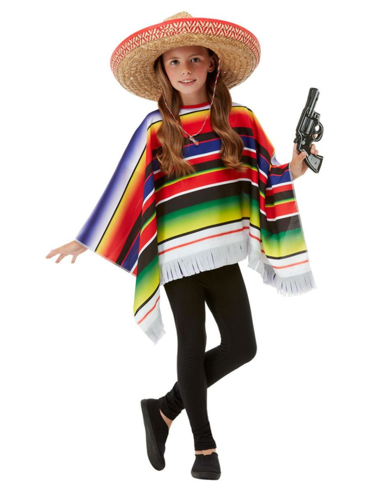 Mexican Poncho Costume for Kids Cultural Outfit