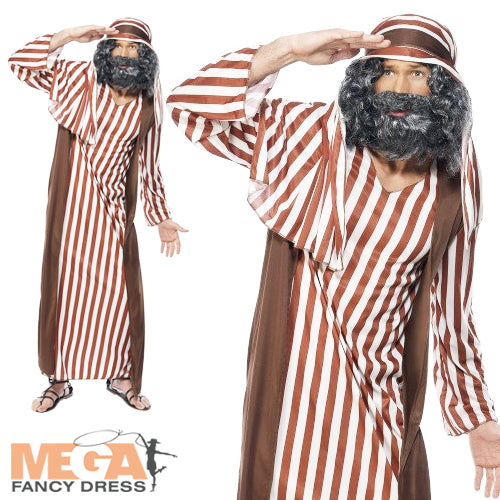 Men's Shepherd Christmas Nativity Fancy Dress Costume