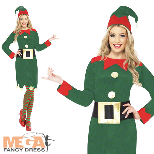 Ladies Elf Santa's Little Helper Christmas Costume