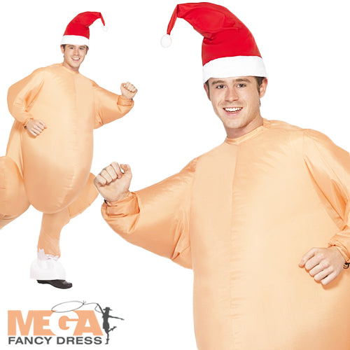 Inflatable Christmas Roast Adults Turkey Festive Costume