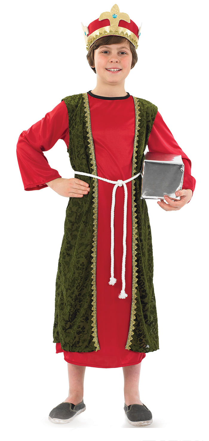 Boys Red Wise Man King Nativity Christmas Costume